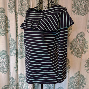 Anthro Leifnotes Valence Striped Ruffle Top Small